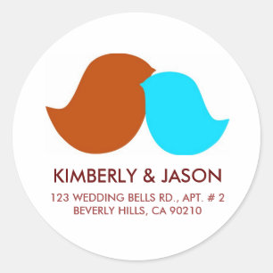 Étiquettes de adresse Inséparables