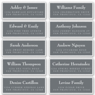 Étiquettes de adresse invités : COMMANDER SUR 8" o