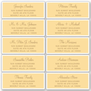 Étiquettes de adresse invités de mariage élégants