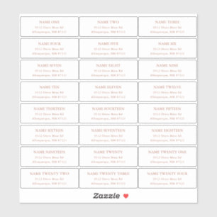 Étiquettes de adresse invités Terra Cotta