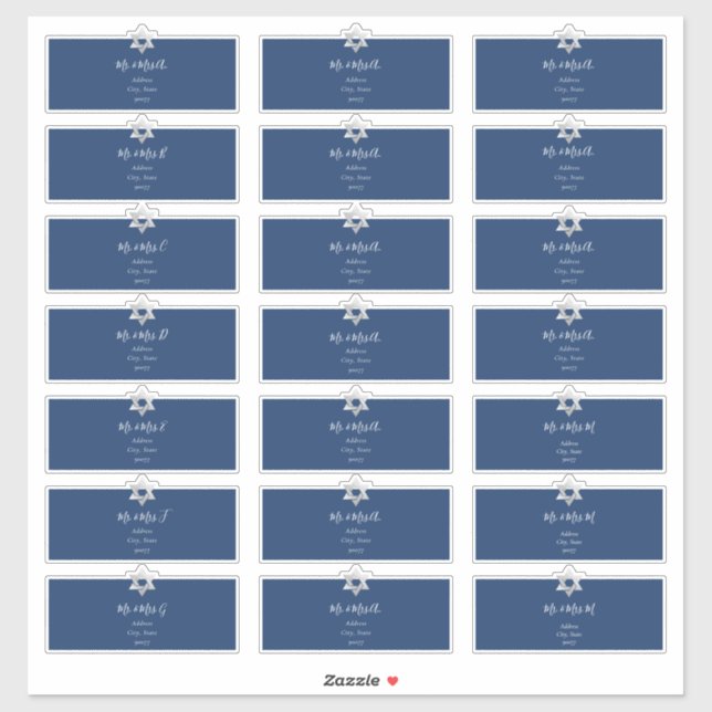 Étiquettes de adresse invités transparents, couleu (Feuille)
