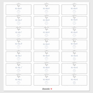 Étiquettes de adresse invités transparents, encre 