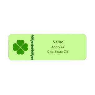Étiquettes de adresse irlandais Four Leaf Clover