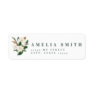 Étiquettes de adresse Mariage Magnolia
