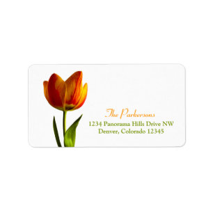 Étiquettes de adresse Mariage Orange Tulip