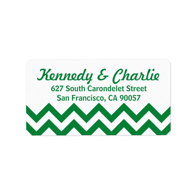 Étiquettes de adresse Mariages Chevron (Devant)