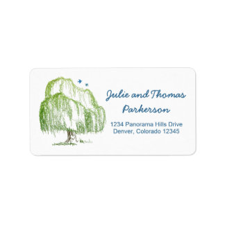Étiquettes de adresse Mariages de Willow Tree