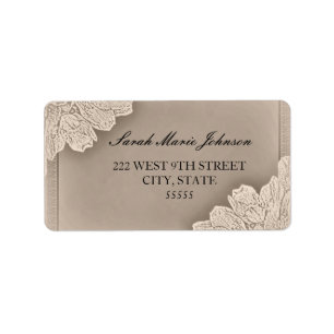 Étiquettes de adresse Mariages floraux élevés en r