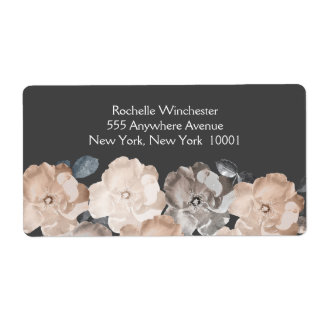 Étiquettes de adresse Mariages vintages Rose