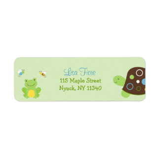 Étiquettes de adresse mignons d'abeille de tortue