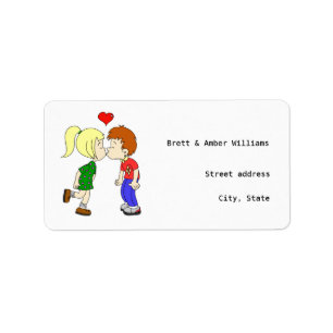 Étiquettes de adresse mignons de bande dessinée