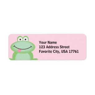 Étiquettes de adresse mignons de grenouille