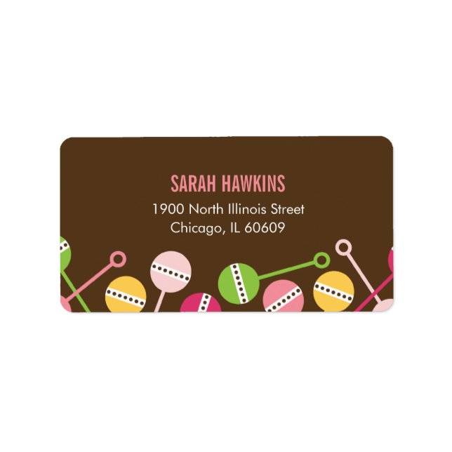 Étiquettes de adresse modernes de hochets (Devant)