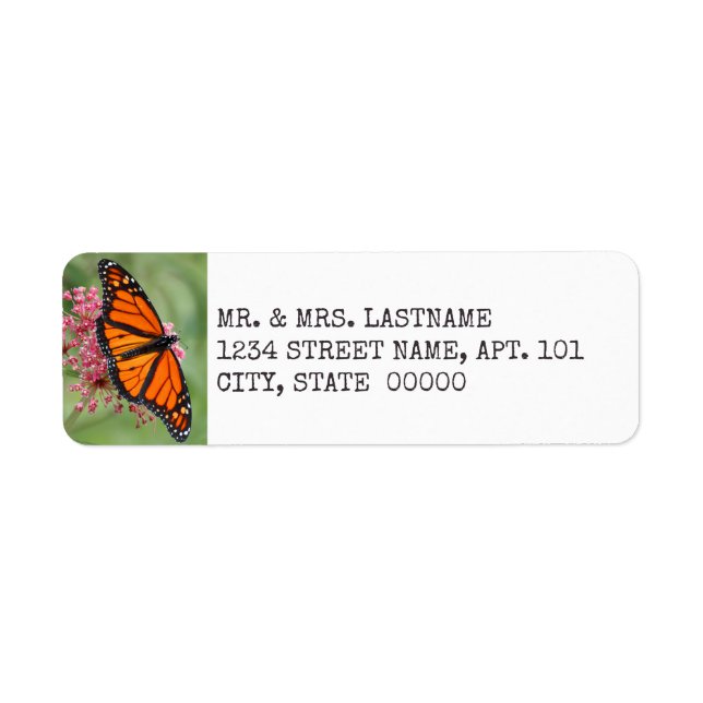 Étiquettes de adresse Monarch Butterfly (Devant)