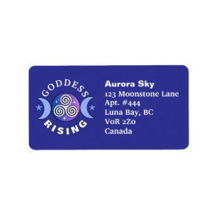 Étiquettes de adresse montants de déesse violette