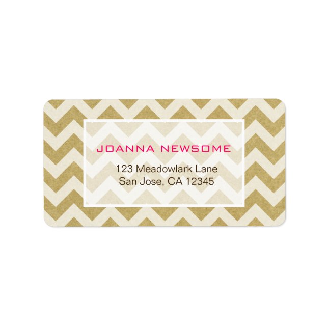 Étiquettes de adresse Motifs Chevron (Devant)