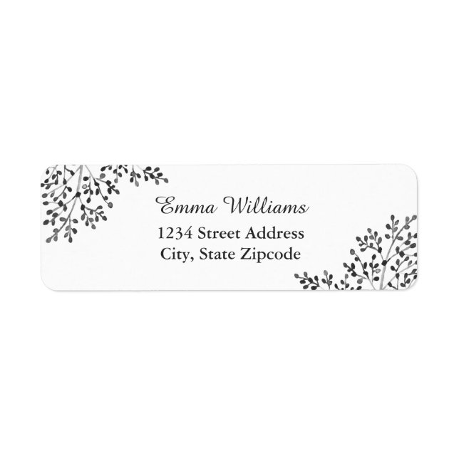 Étiquettes de adresse naturels gris simple (Devant)