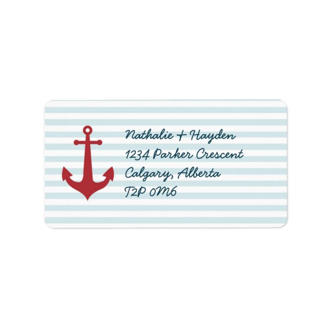 Étiquettes de adresse nautiques (Devant)