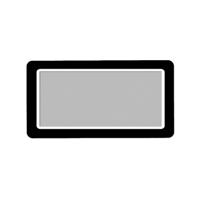 Étiquettes de adresse noirs blancs (Devant)