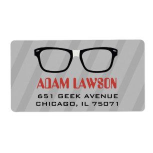Étiquettes de adresse noirs de geek d'ordinateur