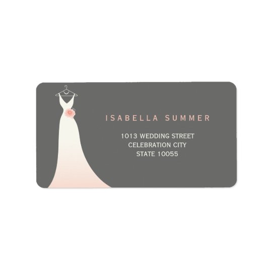 Étiquettes de adresse nuptiales élégants de douche