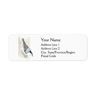 Étiquettes de adresse nuthatch à poitrine blanche