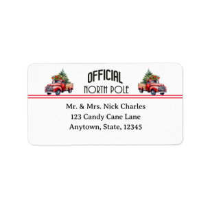 Étiquettes de adresse officiels du Pôle Nord