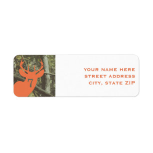 Étiquettes de adresse oranges de fête