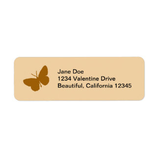 Étiquettes de adresse papillons Brown