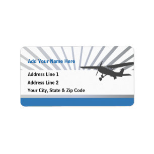 Étiquettes de adresse personnalisables d'aviation