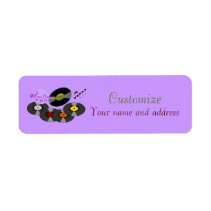 Étiquettes de adresse personnalisables de rétros