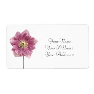 Étiquettes de adresse personnalisés à fleurs viole