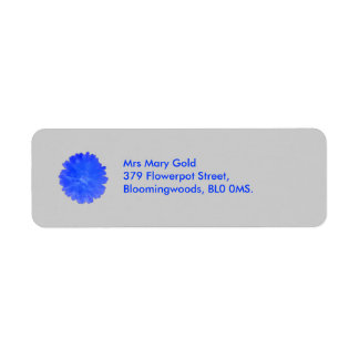 Étiquettes de adresse personnalisés Blue Marigold