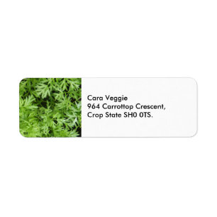 Étiquettes de adresse personnalisés de carottes