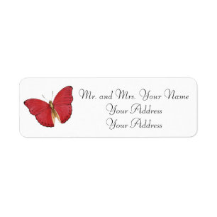 Étiquettes de adresse personnalisés papillon