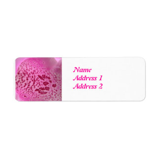 Étiquettes de adresse Petal Foxglove rose