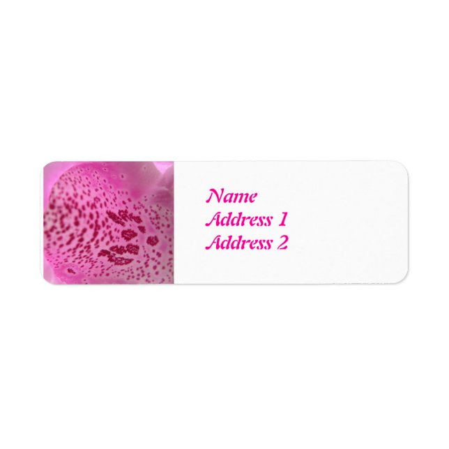 Étiquettes de adresse Petal Foxglove rose (Devant)