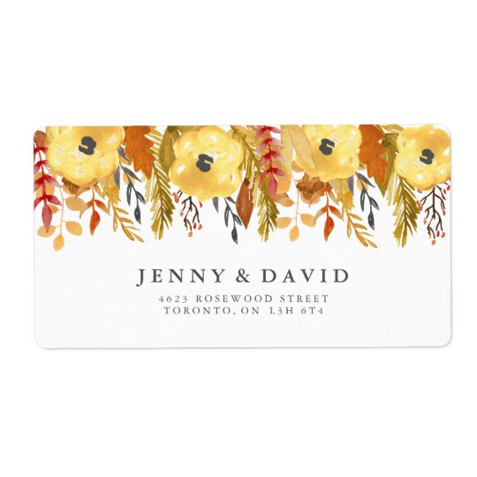 Étiquettes de adresse pour aquarelle de mariage de