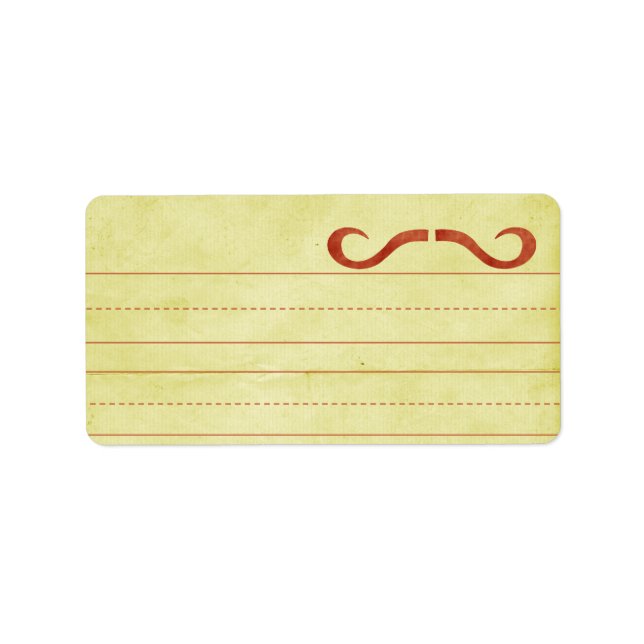 Étiquettes de adresse Red STACHE (Devant)