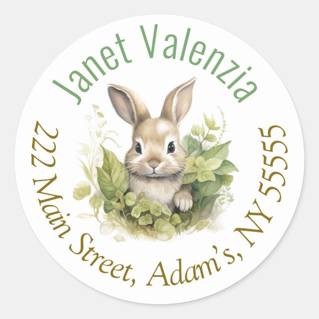 Étiquettes de adresse rondes (Devant)