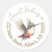 Étiquettes de adresse rondes