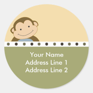 Étiquettes de adresse rondes   scellés de l'envelo