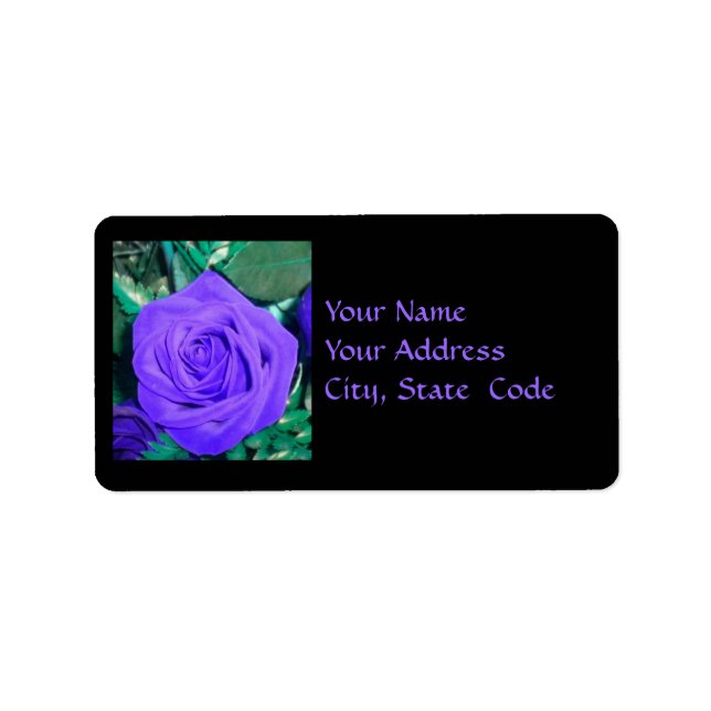Étiquettes de adresse Roses profondément violet (Devant)