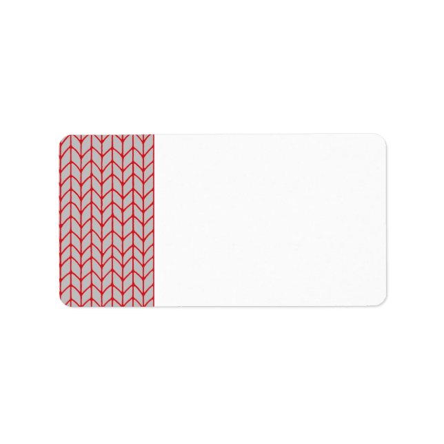 ÉTIQUETTES DE ADRESSE ROUGE GRAY KNIT (Devant)