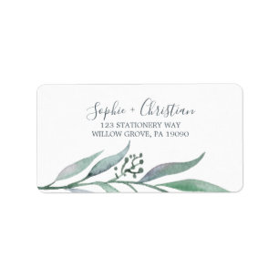 Étiquettes de adresse RSVP de l'Eucalyptus pourpre