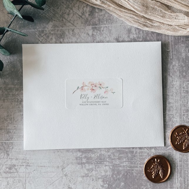 Étiquettes de adresse RSVP de mariage de fleurs de (Créateur téléchargé)