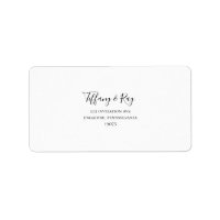 Étiquettes de adresse RSVP de mariage simple et él