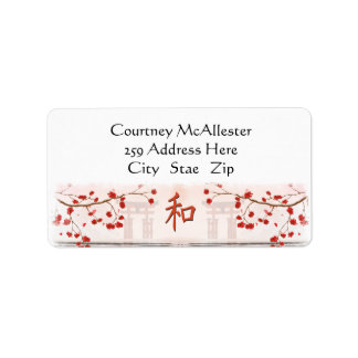 Étiquettes de adresse Sakura Cherry Blossom