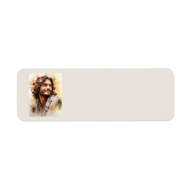 Étiquettes de adresse souriants de Jésus (Devant)