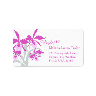 Étiquettes de adresse stylisés de Cattleya